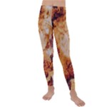 Burnt paper texture print design Kids  Lightweight Velour Leggings