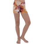 Burnt paper texture print design Kids  Lightweight Velour Yoga Shorts