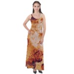 Burnt paper texture print design Sleeveless Velour Maxi Dress