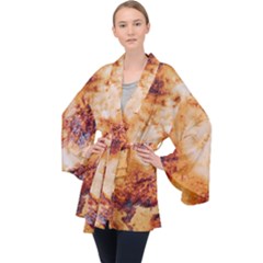 Long Sleeve Velvet Kimono  