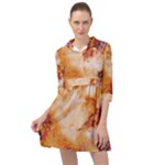 Burnt paper texture print design Mini Skater Shirt Dress