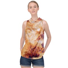 High Neck Satin Top 