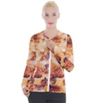 Burnt paper texture print design Casual Zip Up Jacket