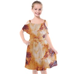 Kids  Cut Out Shoulders Chiffon Dress 