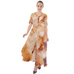Burnt paper texture print design Waist Tie Boho Maxi Dress