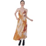 Burnt paper texture print design Tie Back Maxi Dress