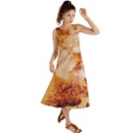 Burnt paper texture print design Summer Maxi Dress