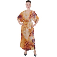 V-Neck Boho Style Maxi Dress 