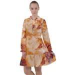Burnt paper texture print design All Frills Dress