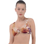 Burnt paper texture print design Ring Detail Bikini Top