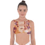 Burnt paper texture print design Bandaged Up Bikini Top