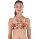 Burnt paper texture print design Perfectly Cut Out Bikini Top