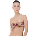 Burnt paper texture print design Classic Bandeau Bikini Top 
