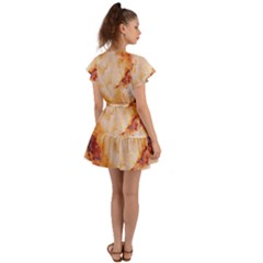 Flutter Sleeve Wrap Dress 