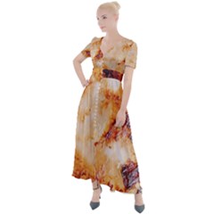 Button Up Short Sleeve Maxi Dress 