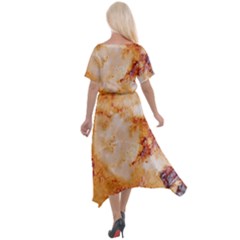 Cross Front Sharkbite Hem Maxi Dress 
