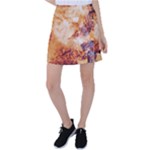 Burnt paper texture print design Tennis Skirt