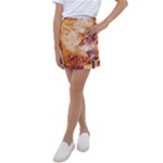 Burnt paper texture print design Kids  Tennis Skirt