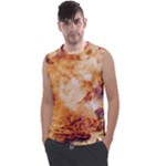 Burnt paper texture print design Men s Regular Tank Top