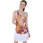 Burnt paper texture print design Racer Back Mesh Tank Top