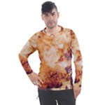Burnt paper texture print design Men s Pique Long Sleeve T-Shirt