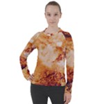 Burnt paper texture print design Women s Pique Long Sleeve T-Shirt