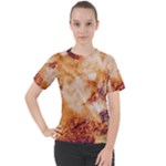 Burnt paper texture print design Women s Sport Raglan T-Shirt