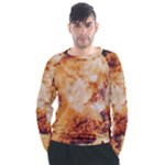 Burnt paper texture print design Men s Long Sleeve Raglan T-Shirt