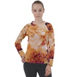 Burnt paper texture print design Women s Long Sleeve Raglan T-Shirt