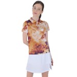 Burnt paper texture print design Women s Polo T-Shirt