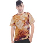 Burnt paper texture print design Men s Sport Top