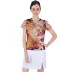 Burnt paper texture print design Women s Sports Top