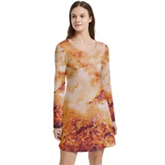 Long Sleeve Velour Skater Dress 