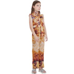 Kids  Sleeveless Ruffle Edge Band Collar Chiffon One Piece 