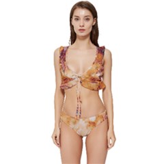 Low Cut Ruffle Edge Bikini Set 