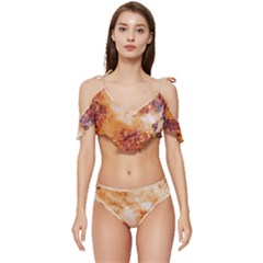 Ruffle Edge Tie Up Bikini Set	 