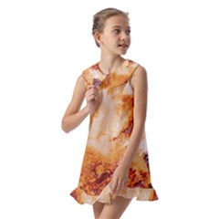 Kids  Pilgrim Collar Ruffle Hem Dress 
