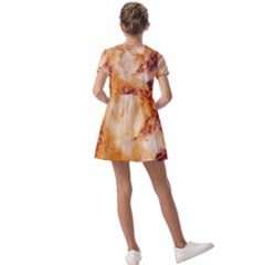 Kids  Short Sleeve Pinafore Style Dress 