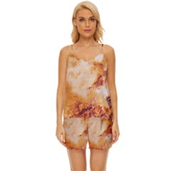 V-Neck Satin Pajamas Set 