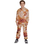 Burnt paper texture print design Kids  Sweatshirt set