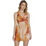 Burnt paper texture print design Sleeveless High Waist Mini Dress