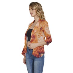 Women s 3/4 Sleeve Ruffle Edge Open Front Jacket 