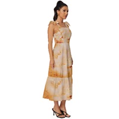 Tie-Strap Tiered Midi Chiffon Dress 