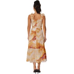 Tie-Strap Tiered Midi Chiffon Dress 