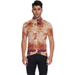 Burnt paper texture print design Men s Short Sleeve Cycling Jersey