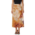 Burnt paper texture print design Classic Midi Chiffon Skirt