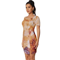 Fitted Knot Split End Bodycon Dress 