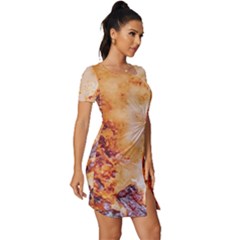 Fitted Knot Split End Bodycon Dress 