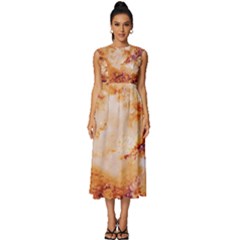 Sleeveless Round Neck Midi Dress 