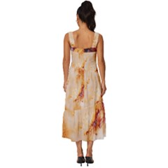Square Neckline Tiered Midi Dress 